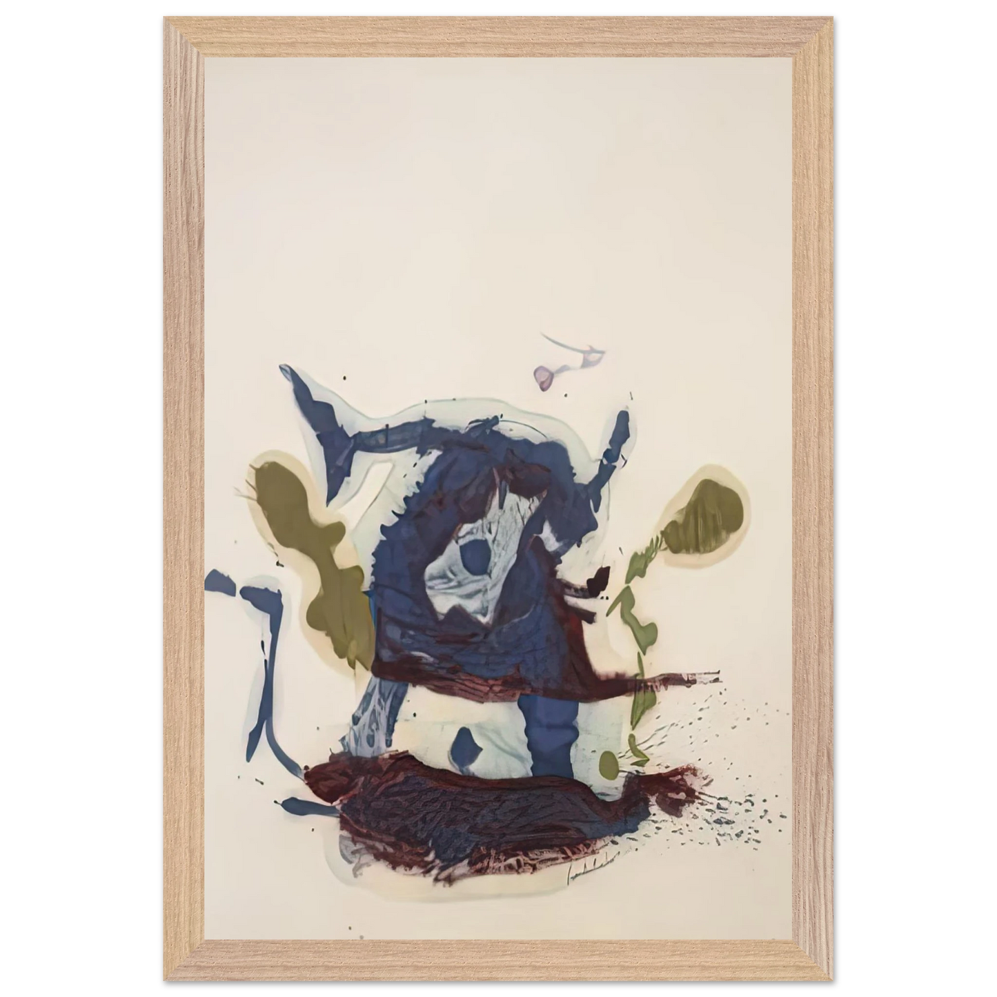 Helen Frankenthaler - Vessel, 1961- Wall Art - 60x80 cm / 24x32 inches - Premium Wooden Framed Poster With Fine Art Paper - Wood frame