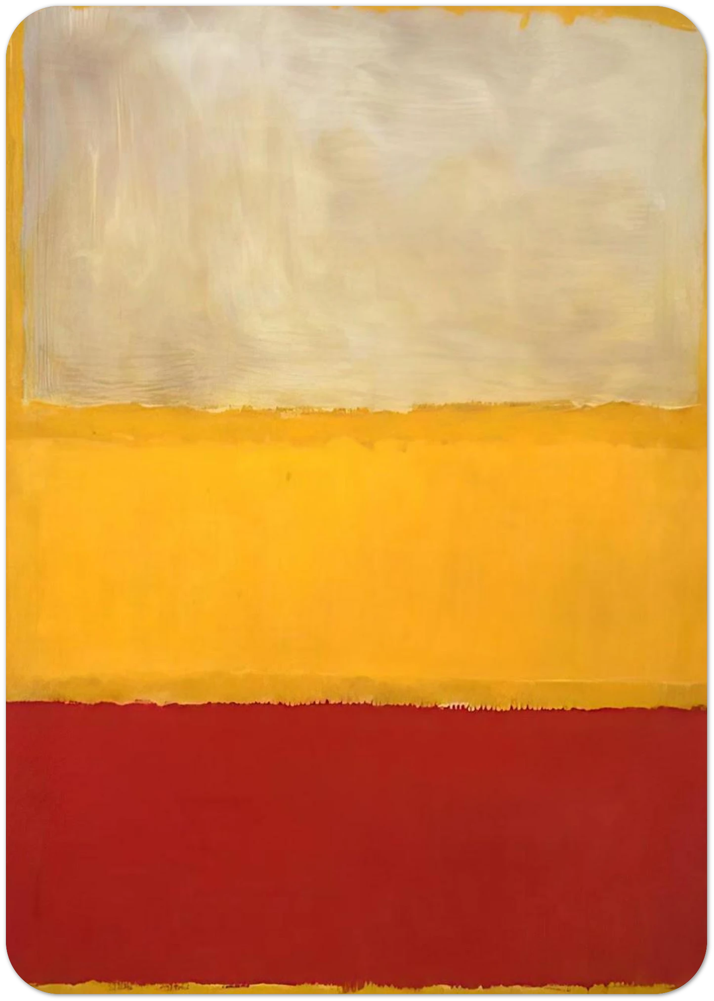 No. 13 White, Red on Yellow By Mark Rothko Pack of 10 Post Cards | Mark Rothko Post Cards | A6 (10.5 x 14.8 cm) - 4.1 x 5.8 inches