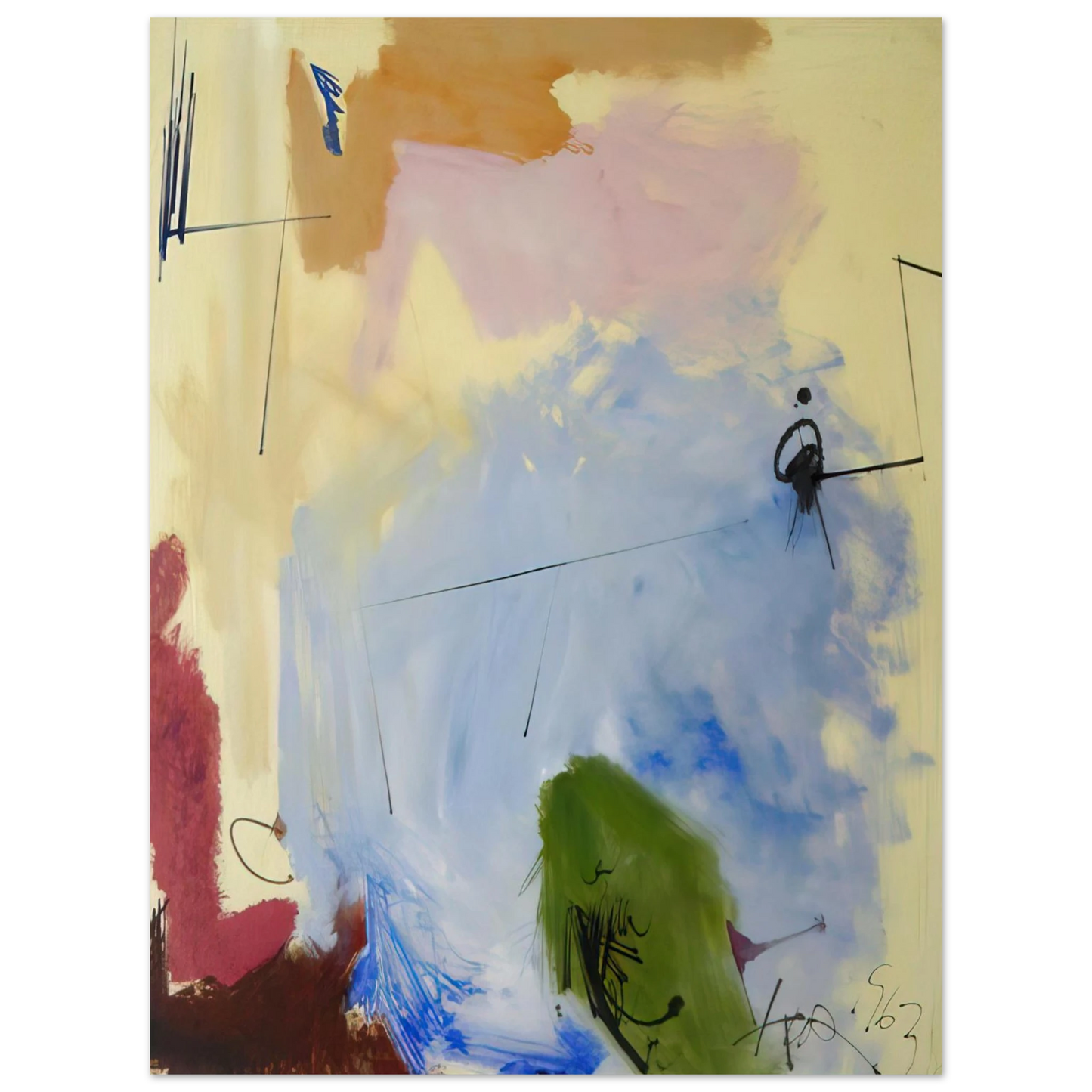 Hassel Smith - At Miss Webb's - 1963 Fine Art Poster - Default Title