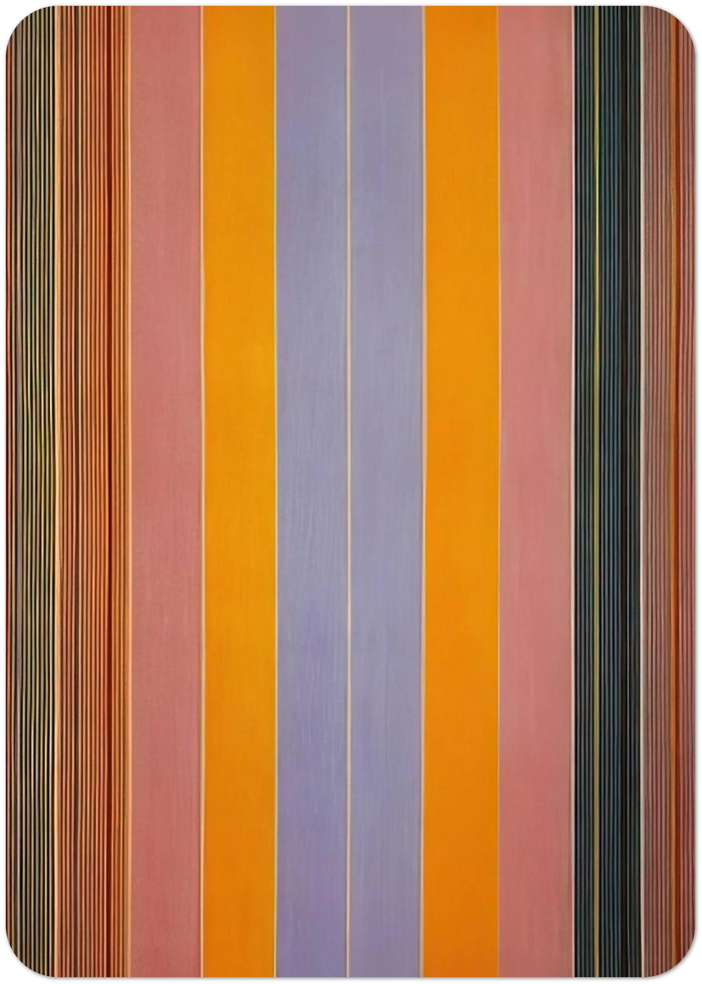 Blue Broad Jump - 1960 By Gene Davis Pack of 10 Post Cards | Gene Davis Post Cards | A6 (10.5 x 14.8 cm) - 4.1 x 5.8 inches