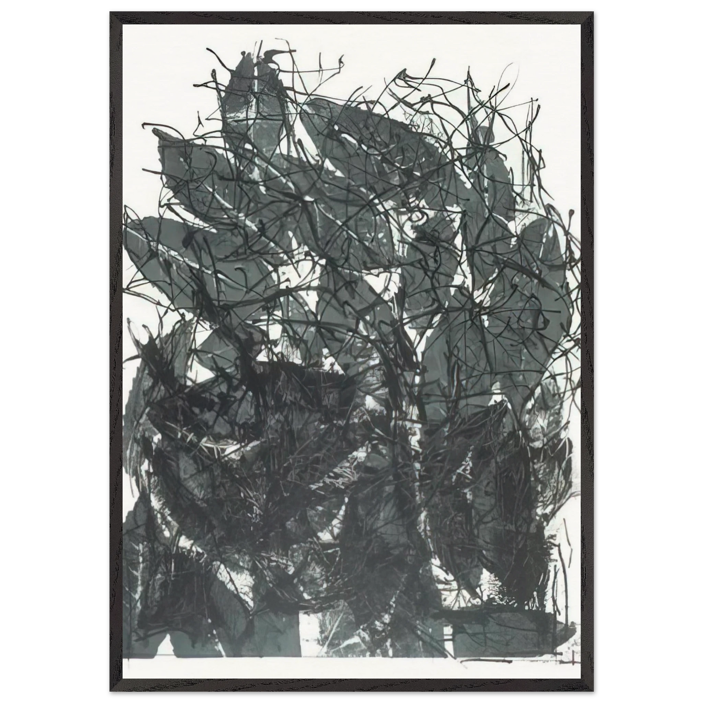 Leaves I - Jean-Paul Riopelle Framed Art Print – Black Wooden Frame - Default Title - -Framed Art Print