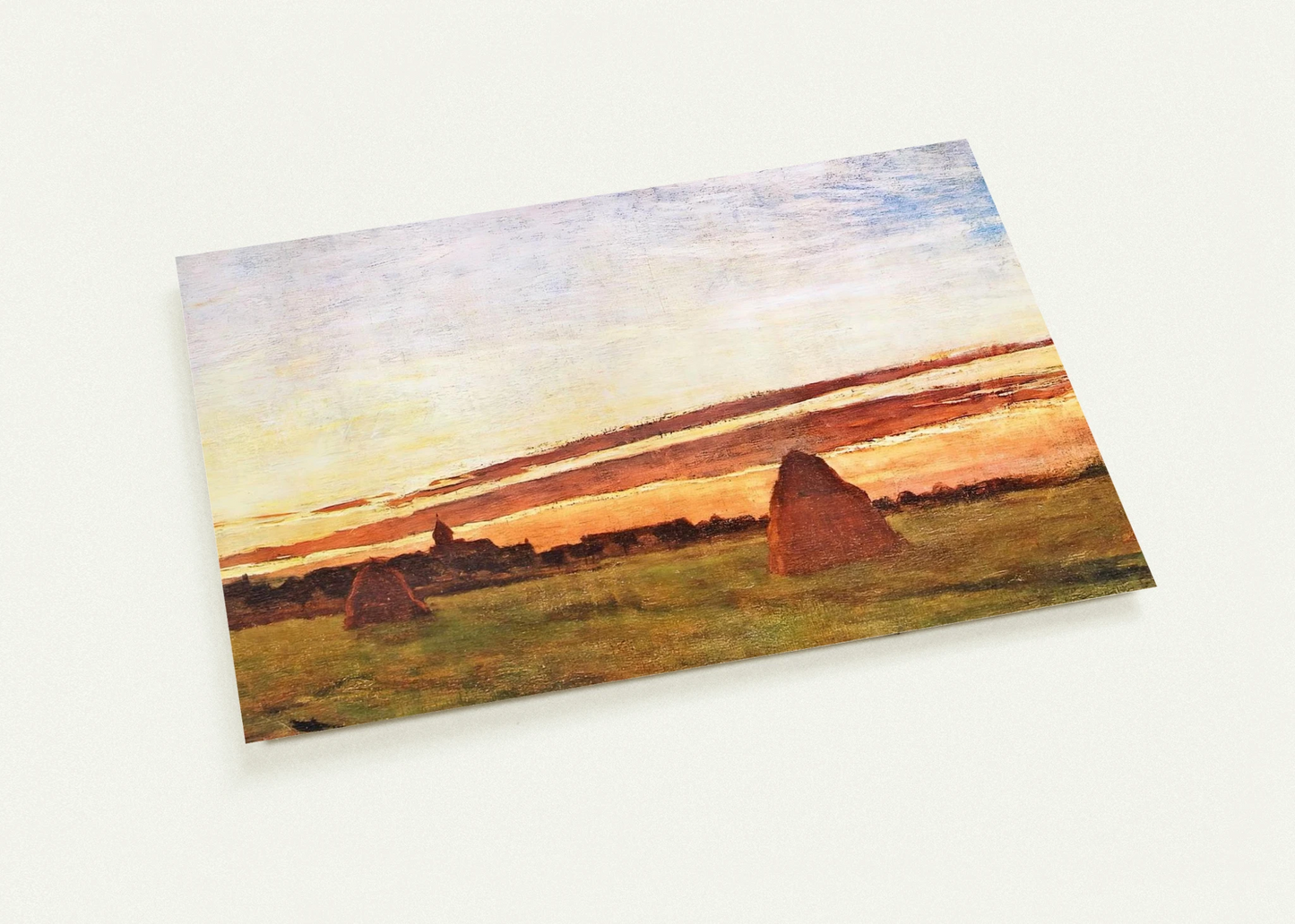 Haystacks at Chailly By claude monet Pack of 10 Post Cards | claude monet Post Cards | A6 (10.5 x 14.8 cm) - 4.1 x 5.8 inches