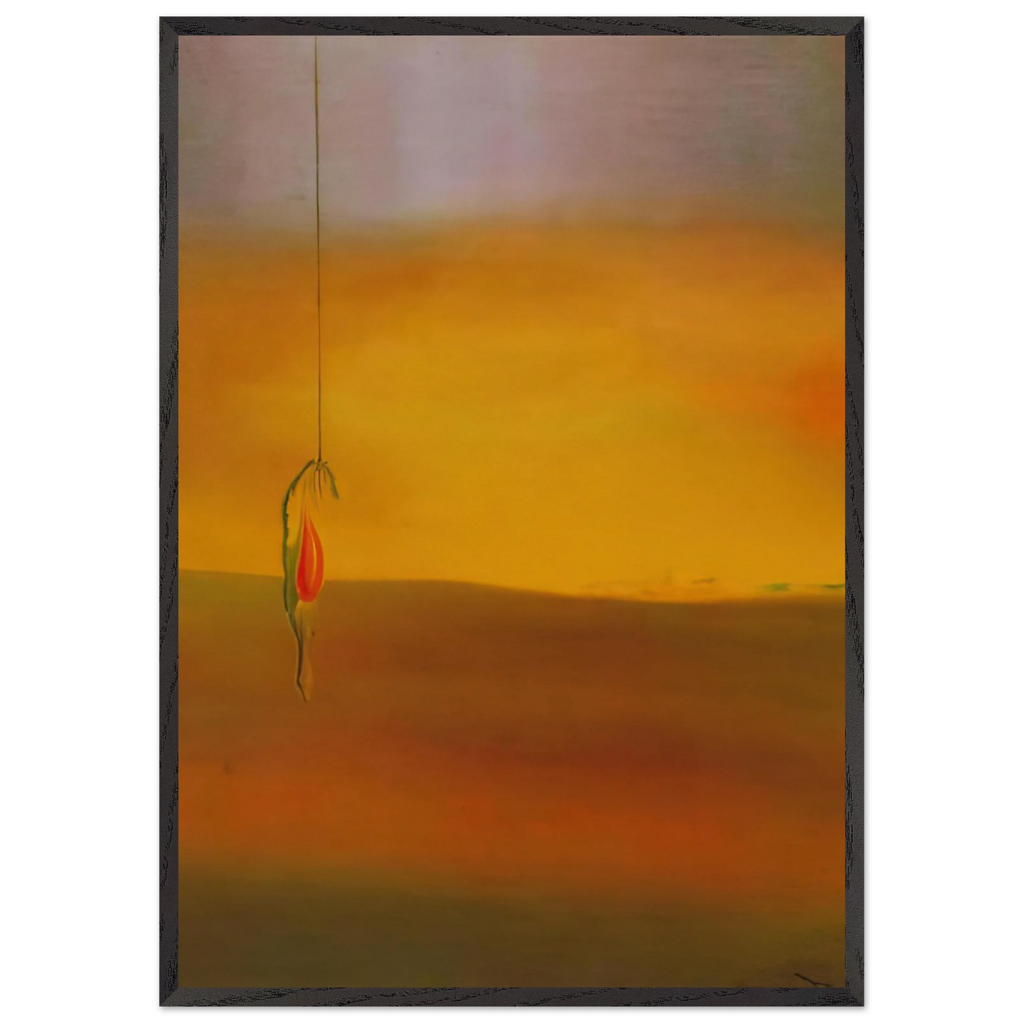 FRIED EGG ON THE PLATE WITHOUT THE PLATE 1932 - Salvador Dali Framed Art Print – Black Wooden Frame - Default Title - -Framed Art Print