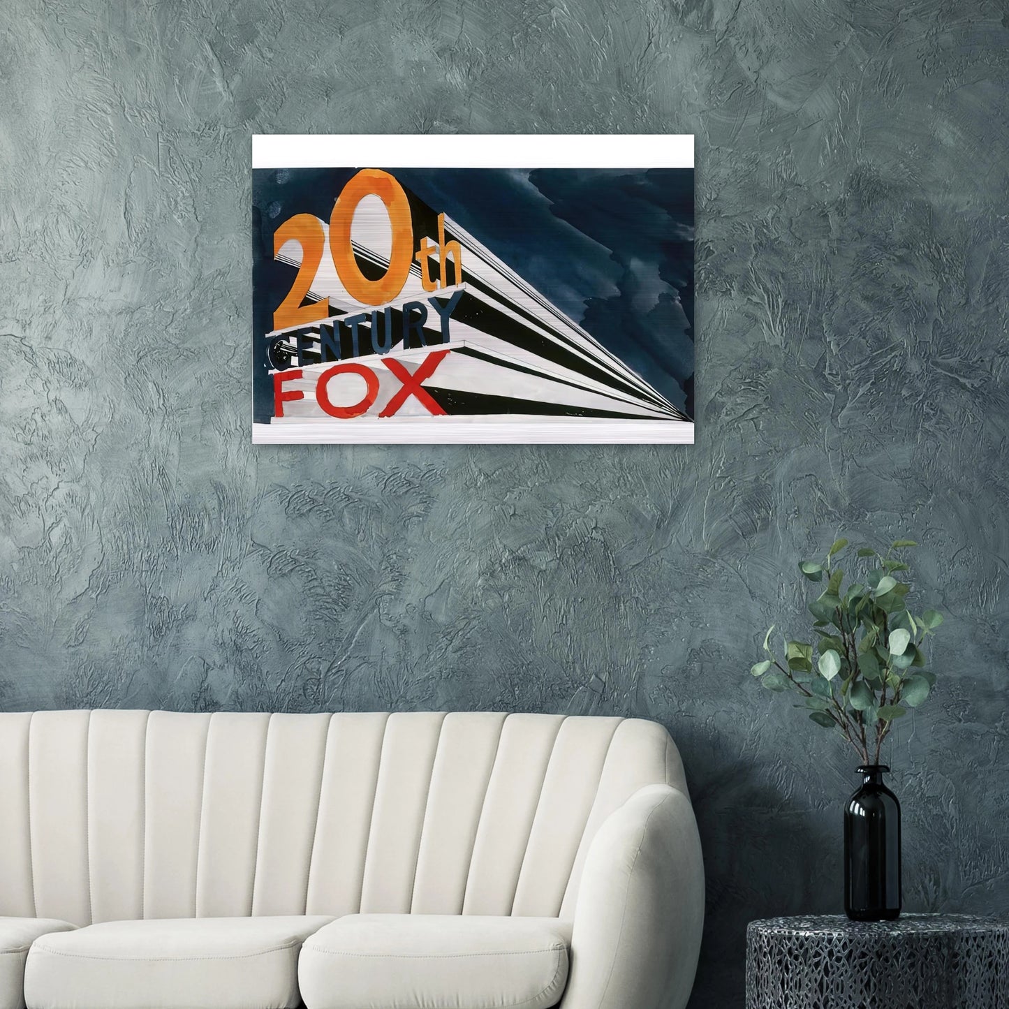 20TH CENTURY FOX 1962 - Edward Ruscha Brushed Aluminum Print - 70x100 cm / 28x40 inches | Edward Ruscha Aluminum Print | Edward Ruscha Prints