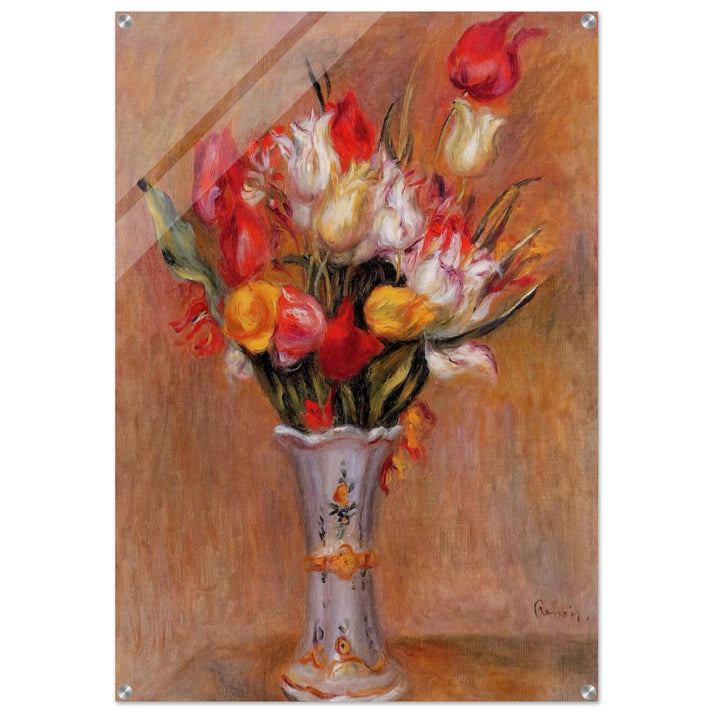 Tulips - Pierre-Auguste Renoir Acrylic Print - 70x100 cm / 28x40″ inches