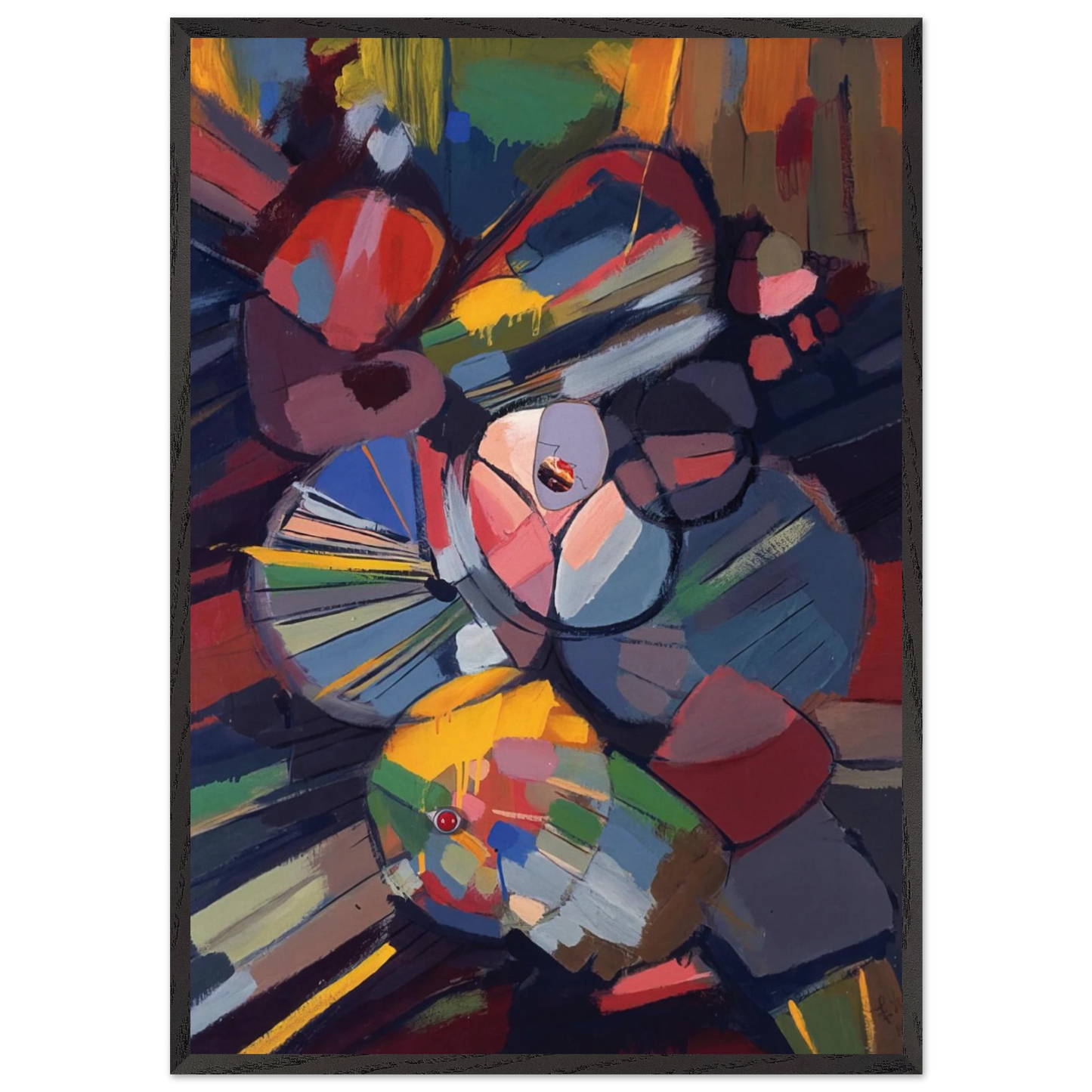 Crystalline - 1975 - Gebre Kristos Desta 70x100 cm / 28x40 inches Framed Art Print – Black Wooden Frame