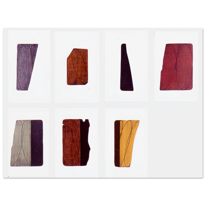Robert Mangold - FRAGMENTS I VII 1998 75x100 cm / 30x40inches Fine Art Poster