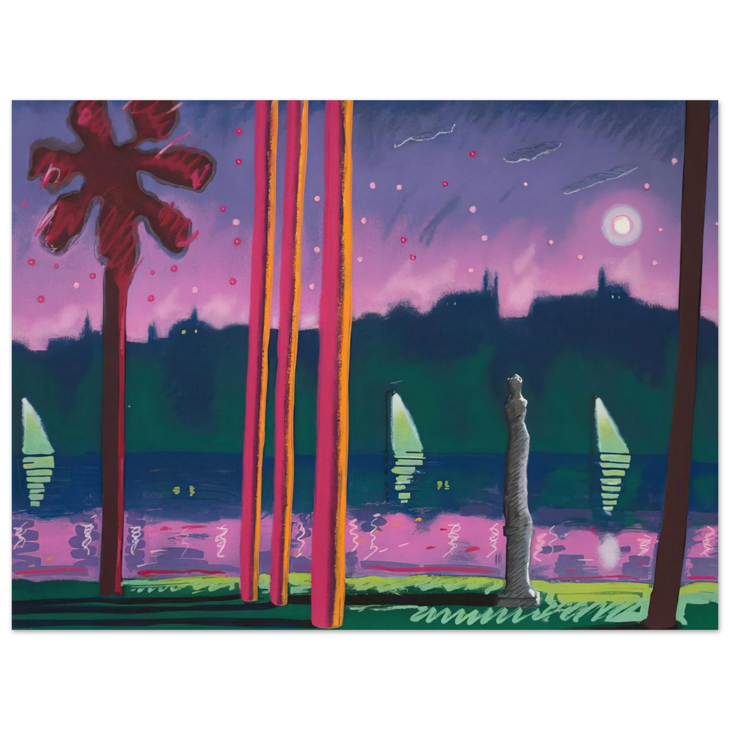 Carlos Almaraz - Suave Como La Noche - 1982 Fine Art Poster - Default Title