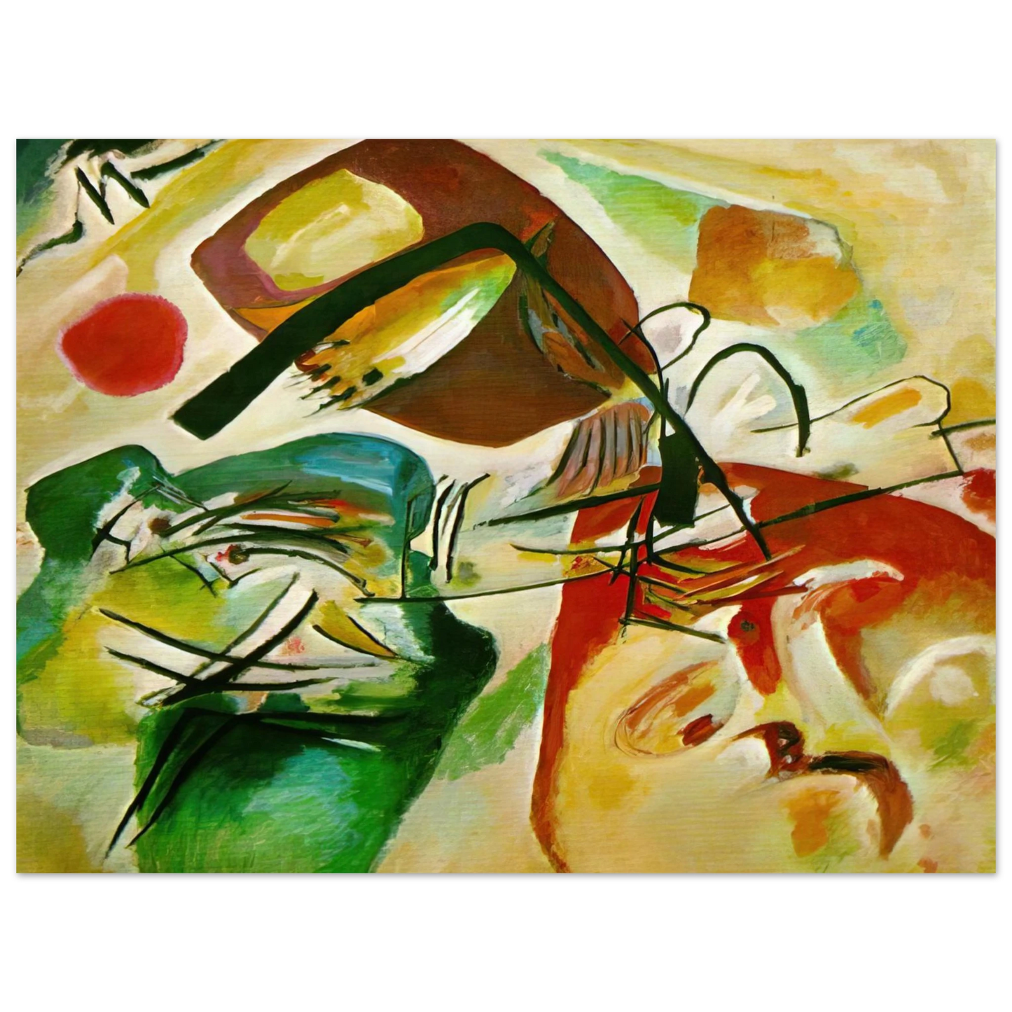 Wassily Kandinsky - PICTURE WITH A BLACK ARCH 1912 Fine Art Poster - Default Title