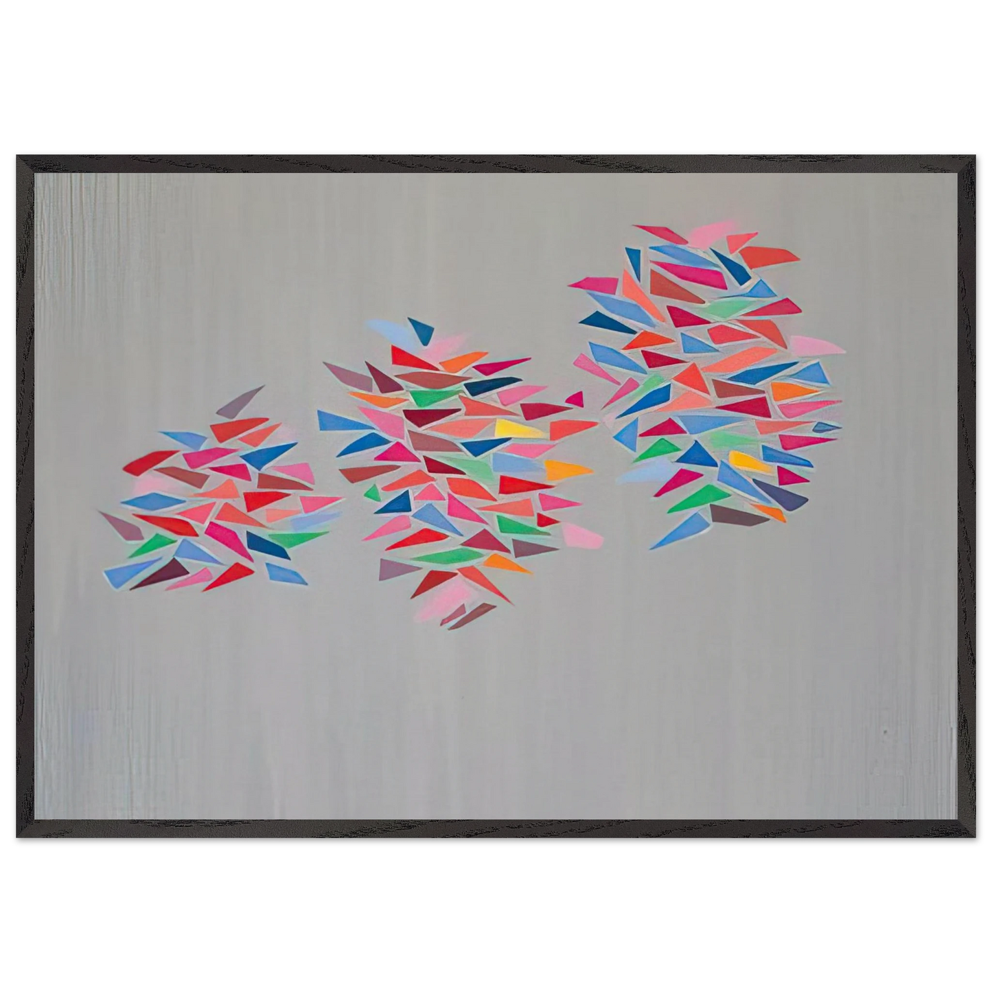 Colors on Gray - 1976 - Robert Goodnough 70x100 cm / 28x40 inches Framed Art Print – Black Wooden Frame