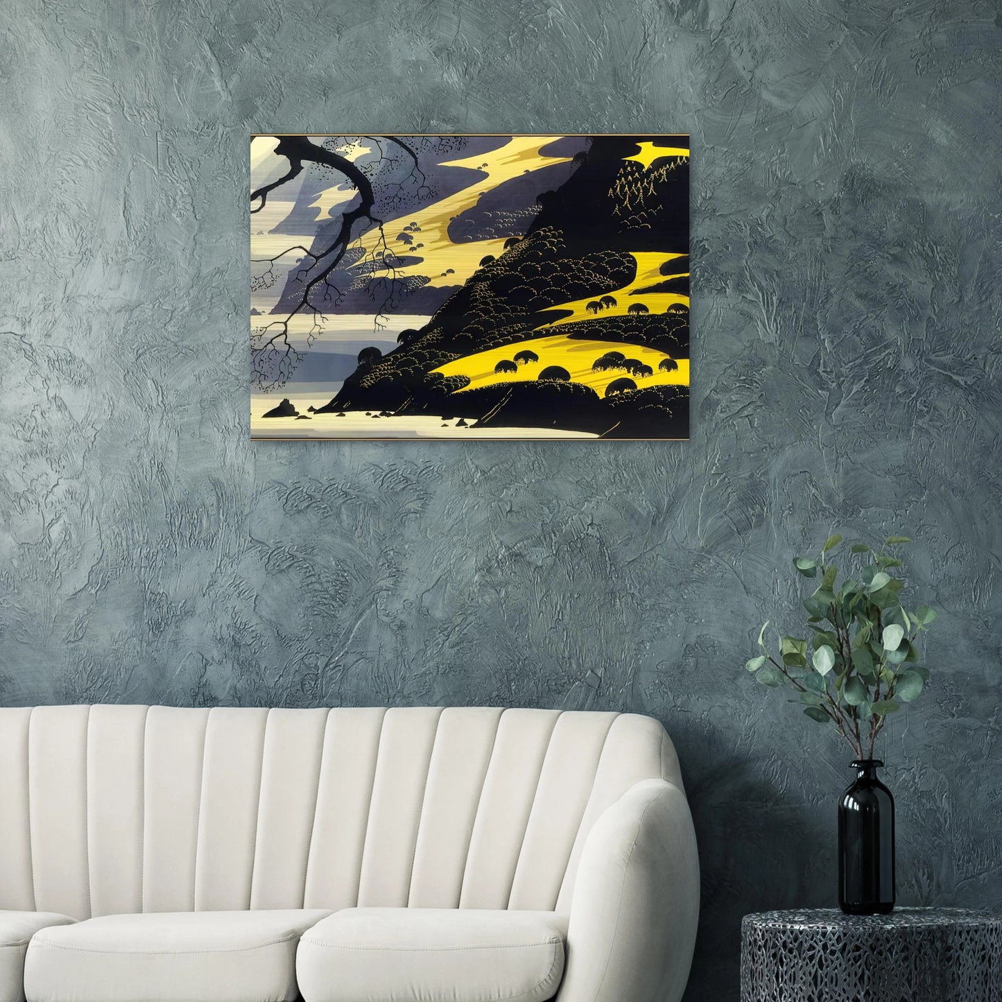 Coastal Fog - Eyvind Earle Brushed Aluminum Print - 70x100 cm / 28x40 inches | Eyvind Earle Aluminum Print | Eyvind Earle Prints