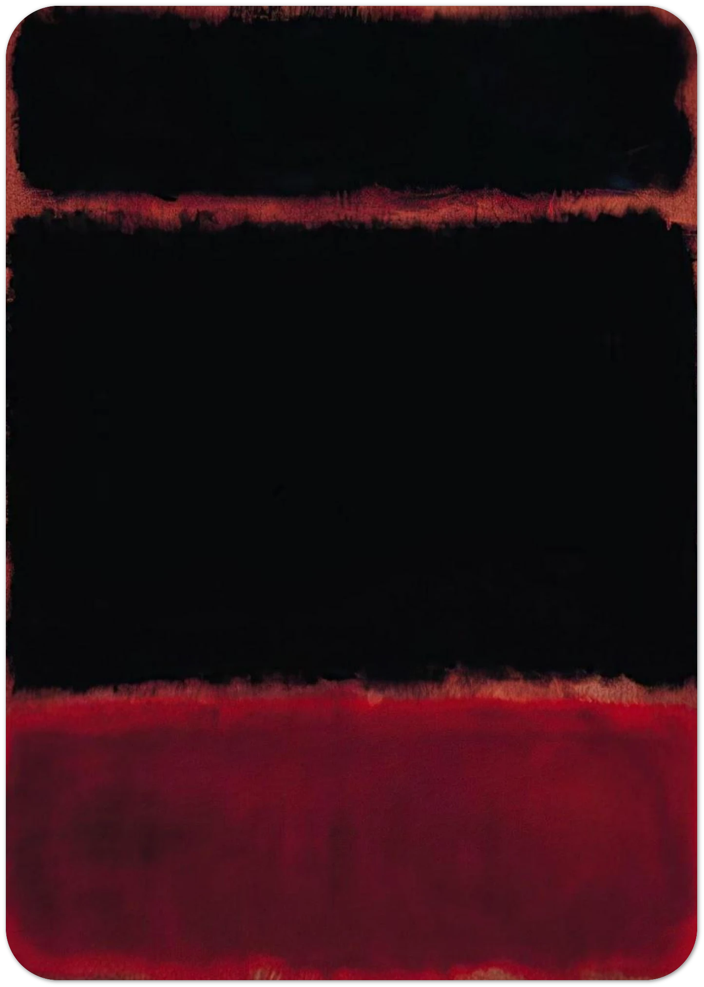 Black in Deep Red - 1957 By Mark Rothko Pack of 10 Post Cards | Mark Rothko Post Cards | A6 (10.5 x 14.8 cm) - 4.1 x 5.8 inches