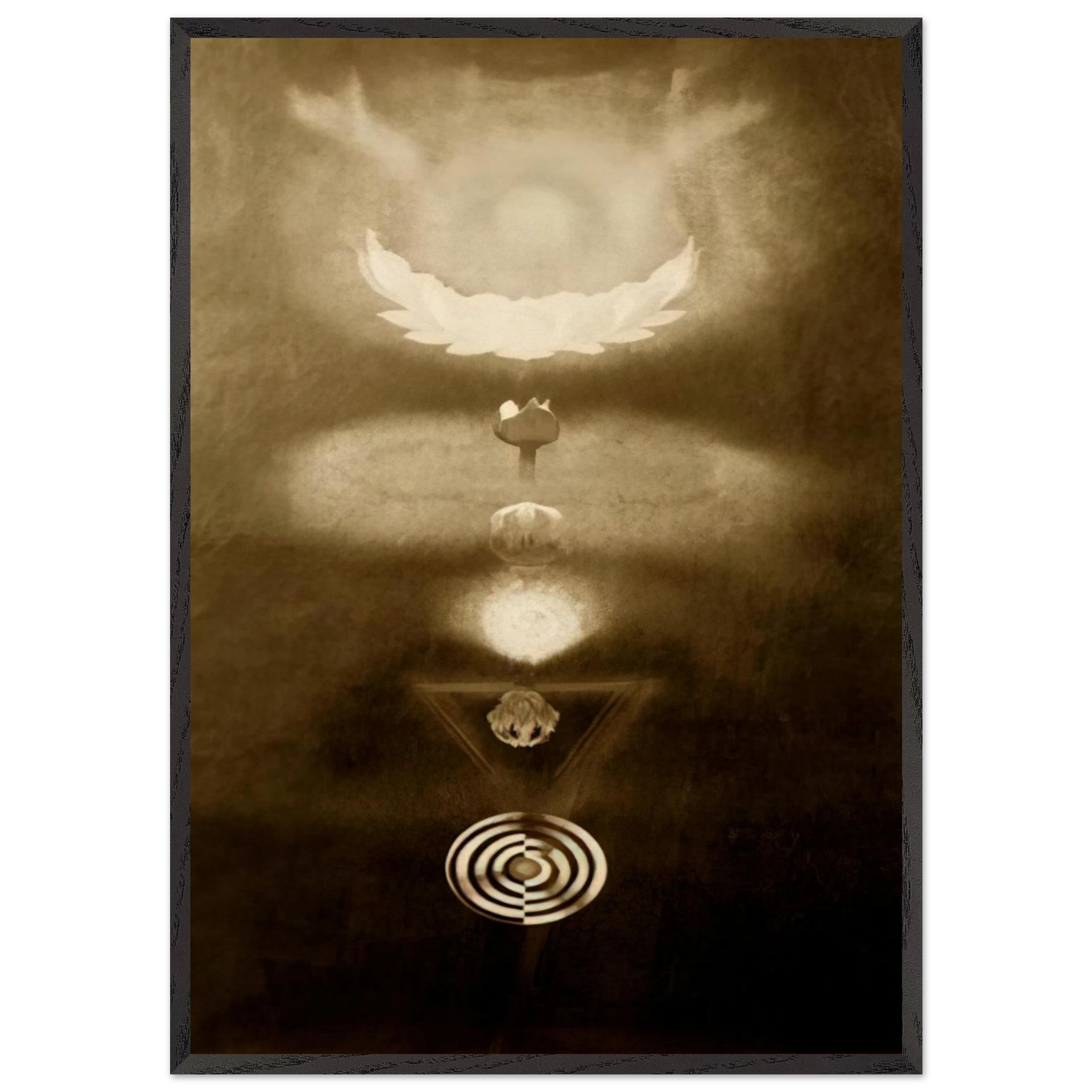 Kundalini - Expressionism - Morris Graves 70x100 cm / 28x40 inches Framed Art Print – Black Wooden Frame