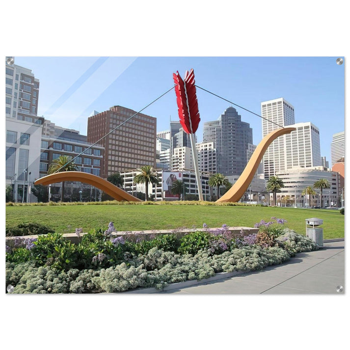 CUPID S SPAN COLLABORATION WITH VAN BRUGGEN 2002 - Claes Oldenburg Acrylic Print - 70x100 cm / 28x40″ inches