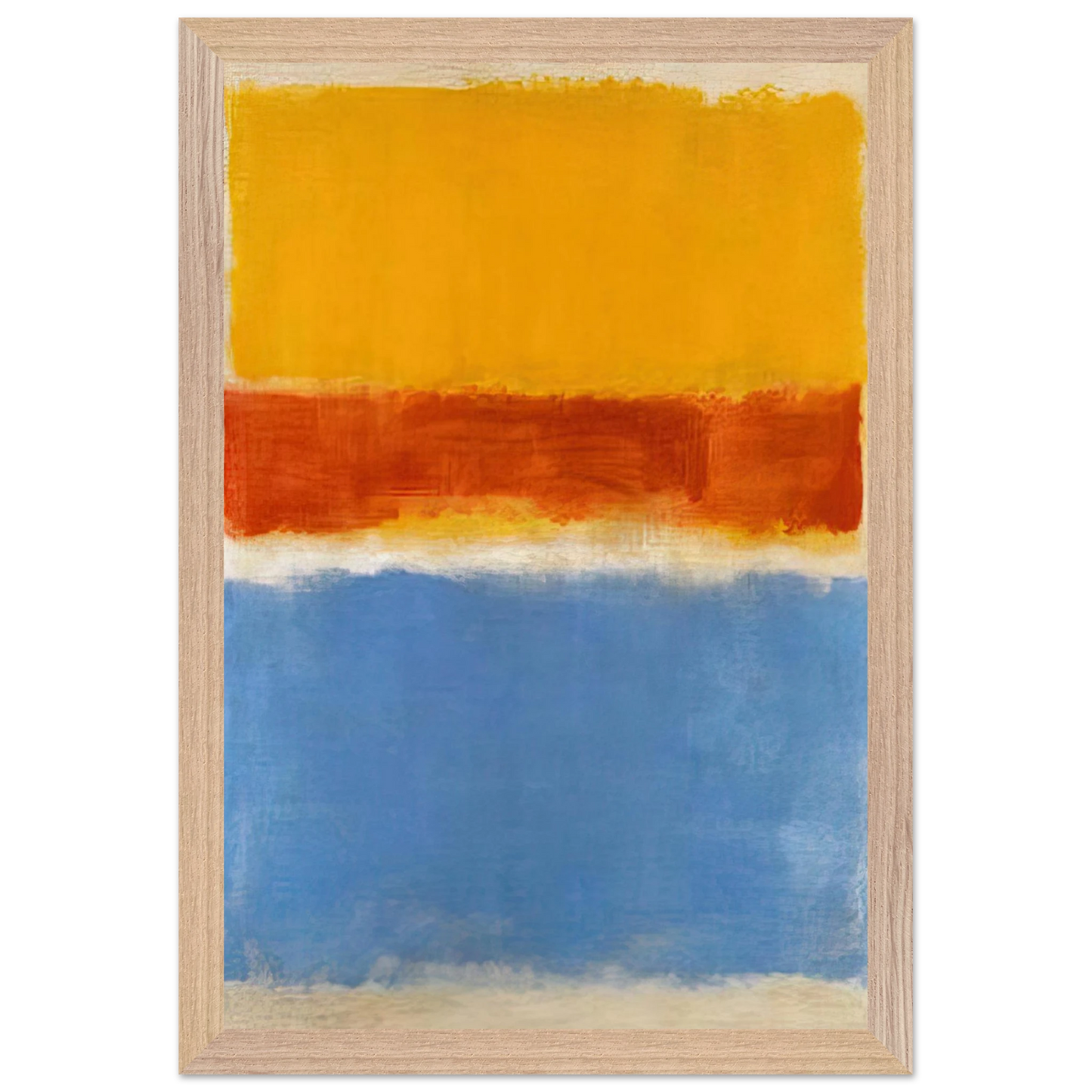 Mark Rothko - Untitled Yellow, Red and Blue - 1953 Wall Art - 21x29.7 cm / 8x12" - Premium Wooden Framed Poster With Fine Art Paper-canvas - White frame