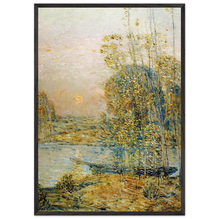 Late Afternoon aka Sunset - Childe Hassam 70x100 cm / 28x40 inches Framed Art Print – Black Wooden Frame