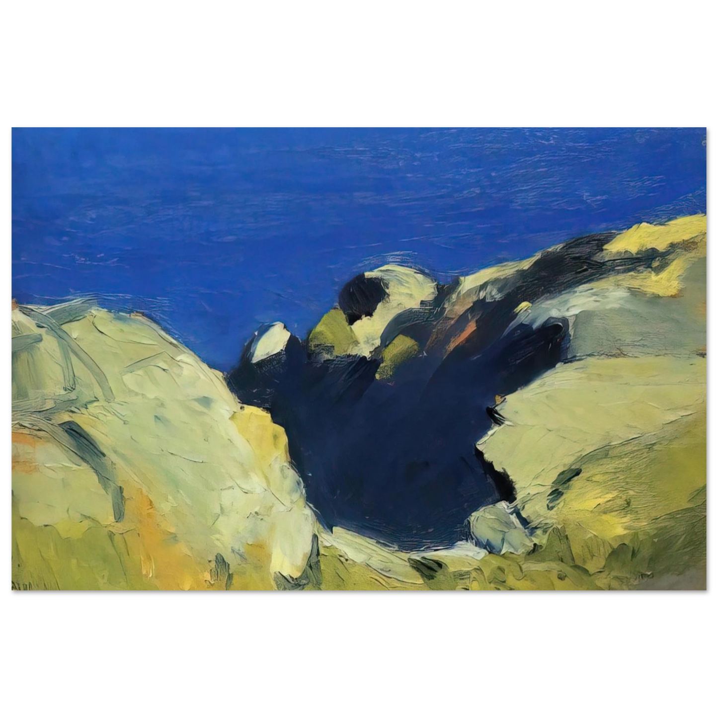 Edward Hopper - Rocks Fine Art Poster - 75x100 cm / 30x40 inches