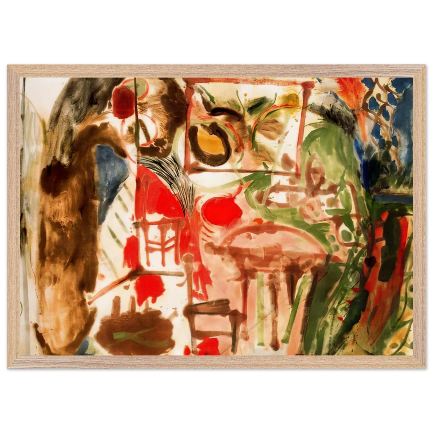 Helen Frankenthaler - Interior - 1957 Wall art - 27x35 cm / 11x14 inches - Fine Art Poster - -