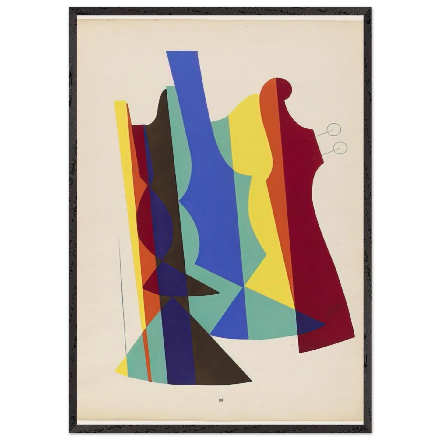 ORCHESTRA FROM THE PORTFOLIO REVOLVING DOORS 1926 - Man Ray Framed Art Print – Black Wooden Frame - Default Title - -Framed Art Print