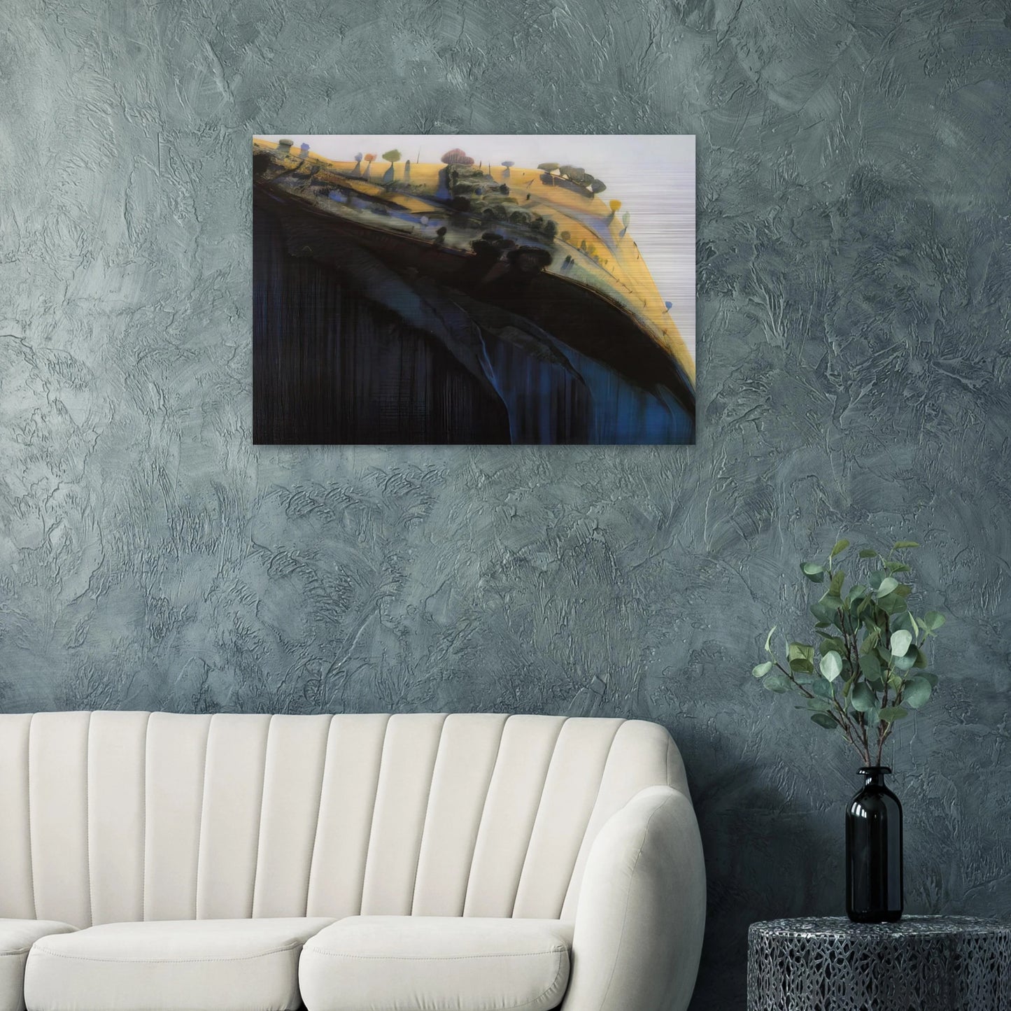 Coloma Ridge - 1968 - Wayne Thiebaud Brushed Aluminum Print - 70x100 cm / 28x40 inches | Wayne Thiebaud Aluminum Print | Wayne Thiebaud Prints