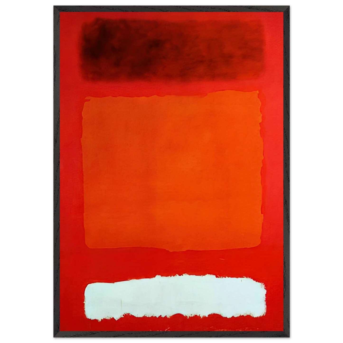 Red White and Brown - 1957 - Mark Rothko Framed Art Print – Black Wooden Frame - Default Title - -Framed Art Print