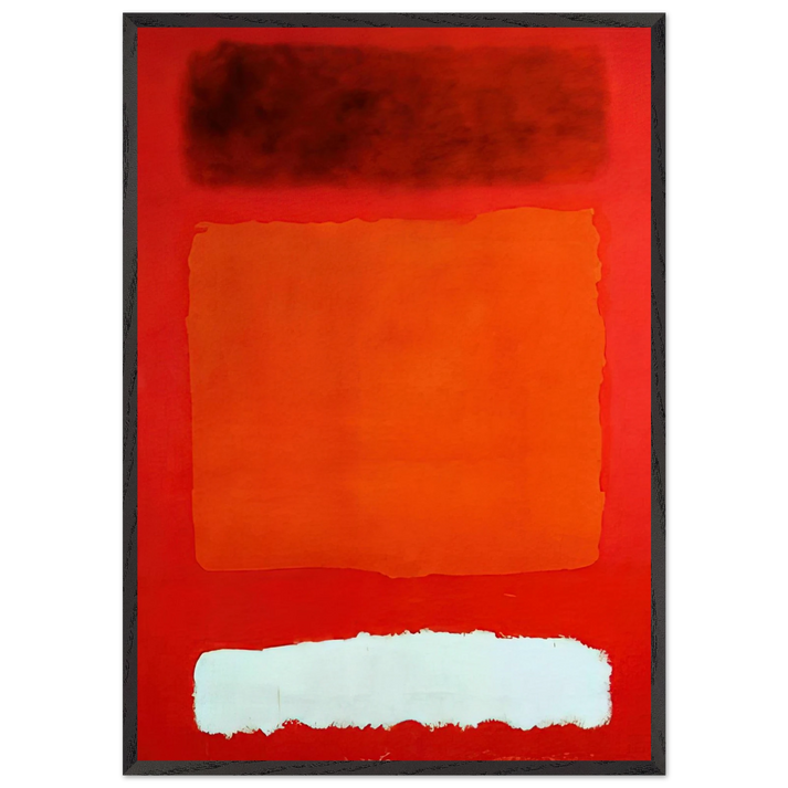 Red White and Brown - 1957 - Mark Rothko 70x100 cm / 28x40 inches Framed Art Print – Black Wooden Frame