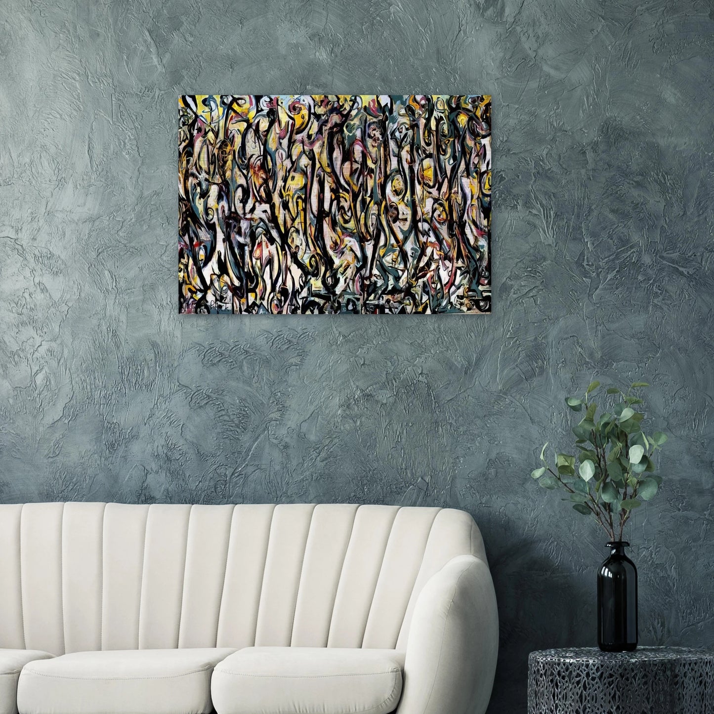 MURAL 1943 1 - Jackson Pollock Brushed Aluminum Print - 70x100 cm / 28x40 inches | Jackson Pollock Aluminum Print | Jackson Pollock Prints