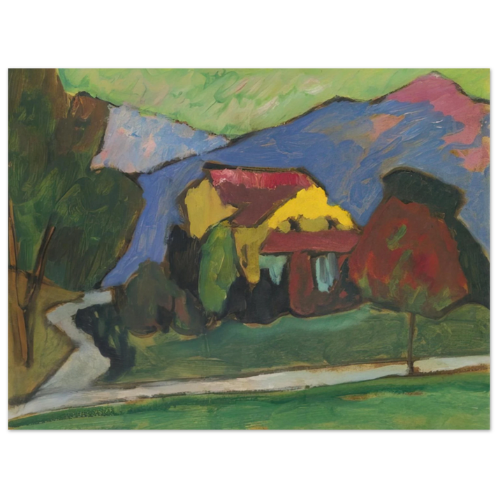Gabriele Munter - THE YELLOW HOUSE 1908 75x100 cm / 30x40inches Fine Art Poster