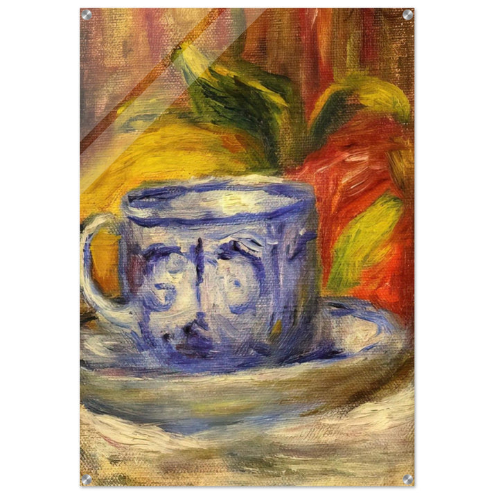 Cup and Fruit - Pierre-Auguste Renoir Acrylic Print - 70x100 cm / 28x40″ inches