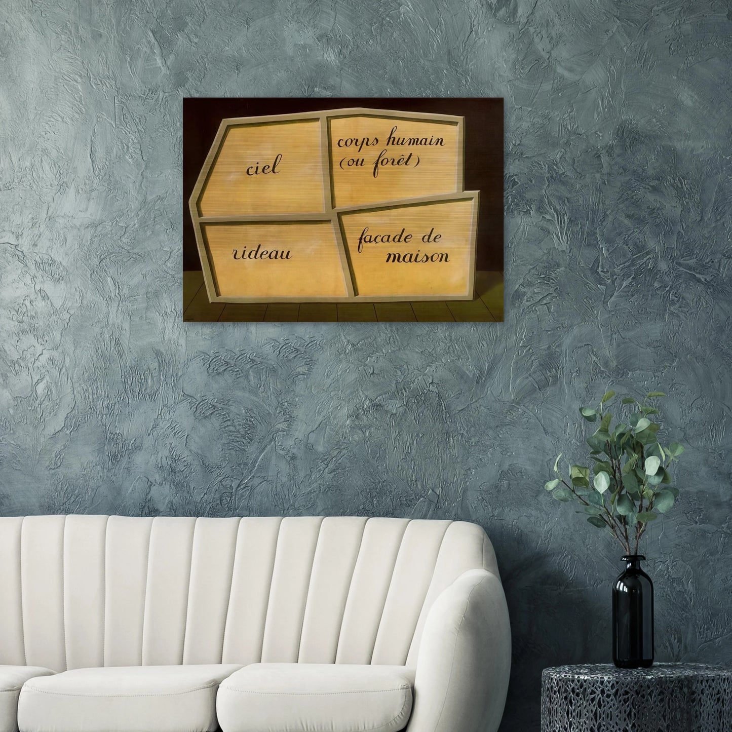 THE EMPTY MASK 1928 - Rene Magritte Brushed Aluminum Print - 70x100 cm / 28x40 inches | Rene Magritte Aluminum Print | Rene Magritte Prints