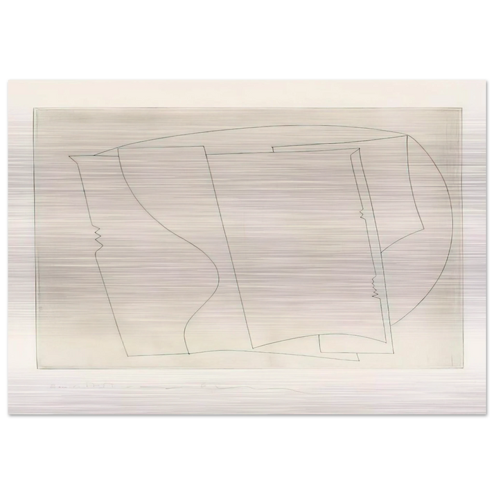 Ronco - 1967 - Ben Nicholson Brushed Aluminum Print - 70x100 cm / 28x40 inches | Ben Nicholson Aluminum Print | Ben Nicholson Prints