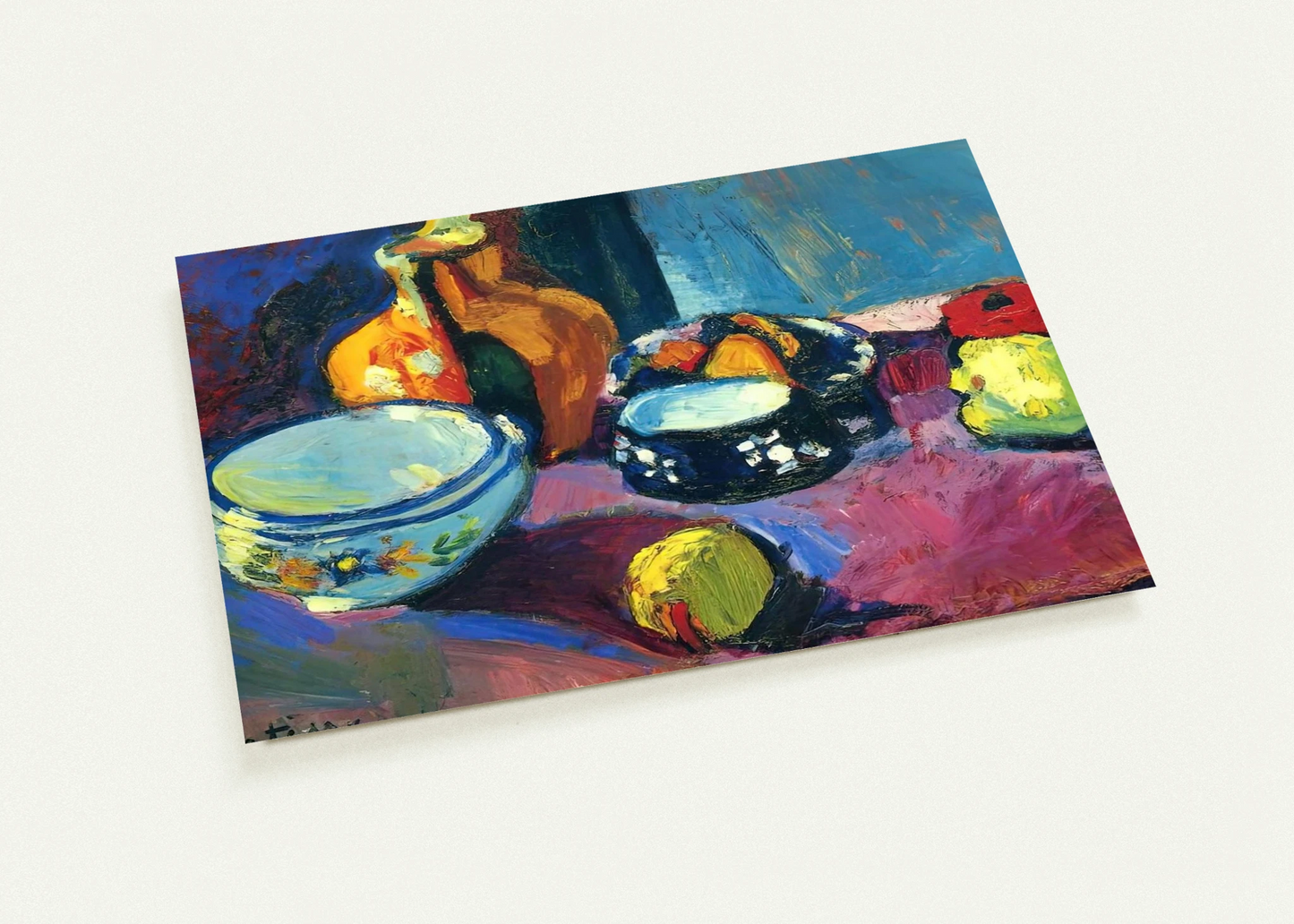 DISHES AND FRUIT ON A RED AND BLACK CARPET 1901 By Henri Matisse Pack of 10 Post Cards | Henri Matisse Post Cards | A6 (10.5 x 14.8 cm) - 4.1 x 5.8 inches