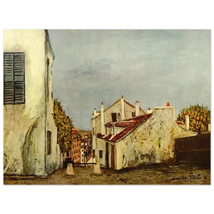 Maurice Utrillo - HOUSES IN MONTMARTRE 75x100 cm / 30x40inches Fine Art Poster