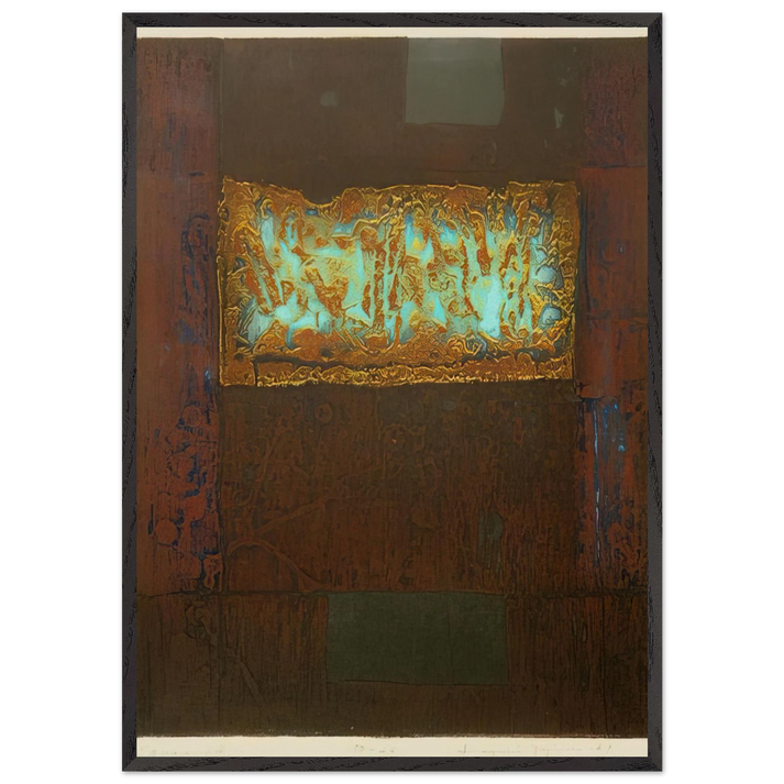 Square - 1969 - Hiroyuki Tajima 70x100 cm / 28x40 inches Framed Art Print – Black Wooden Frame