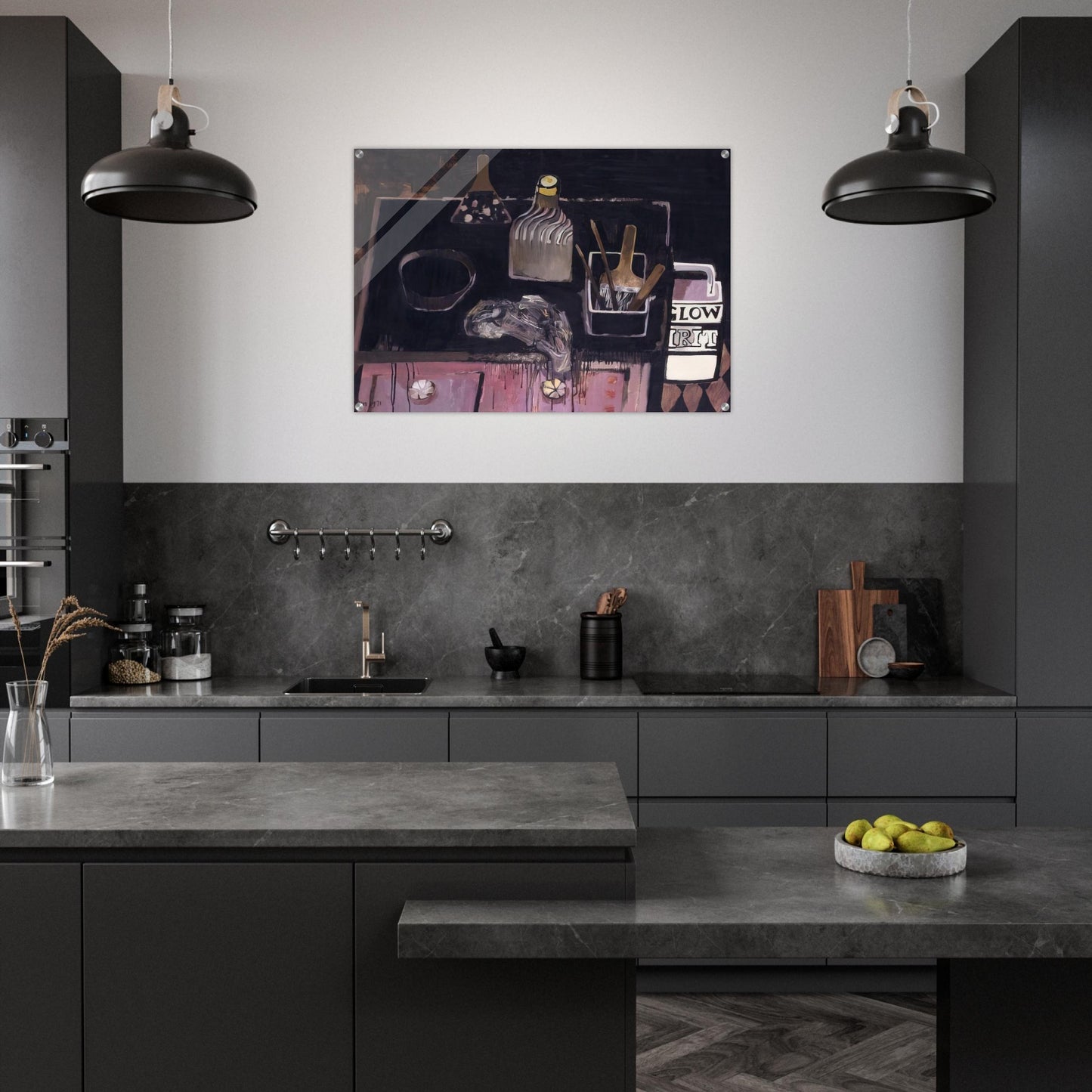 The Etching Table - 1971 - Mary Fedden Acrylic Print - 70x100 cm / 28x40″ inches | Mary Fedden Wall Art | Mary Fedden Prints