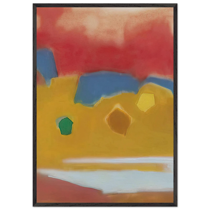 ZARZUELA 1982 - Esteban Vicente 70x100 cm / 28x40 inches Framed Art Print – Black Wooden Frame