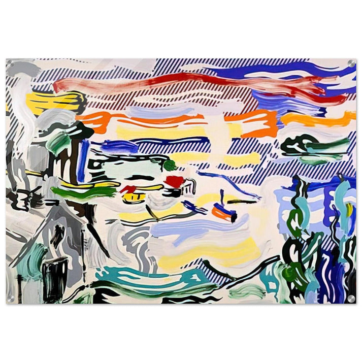 COAST VILLAGE 1987 - Roy Lichtenstein Acrylic Print - 70x100 cm / 28x40″ inches