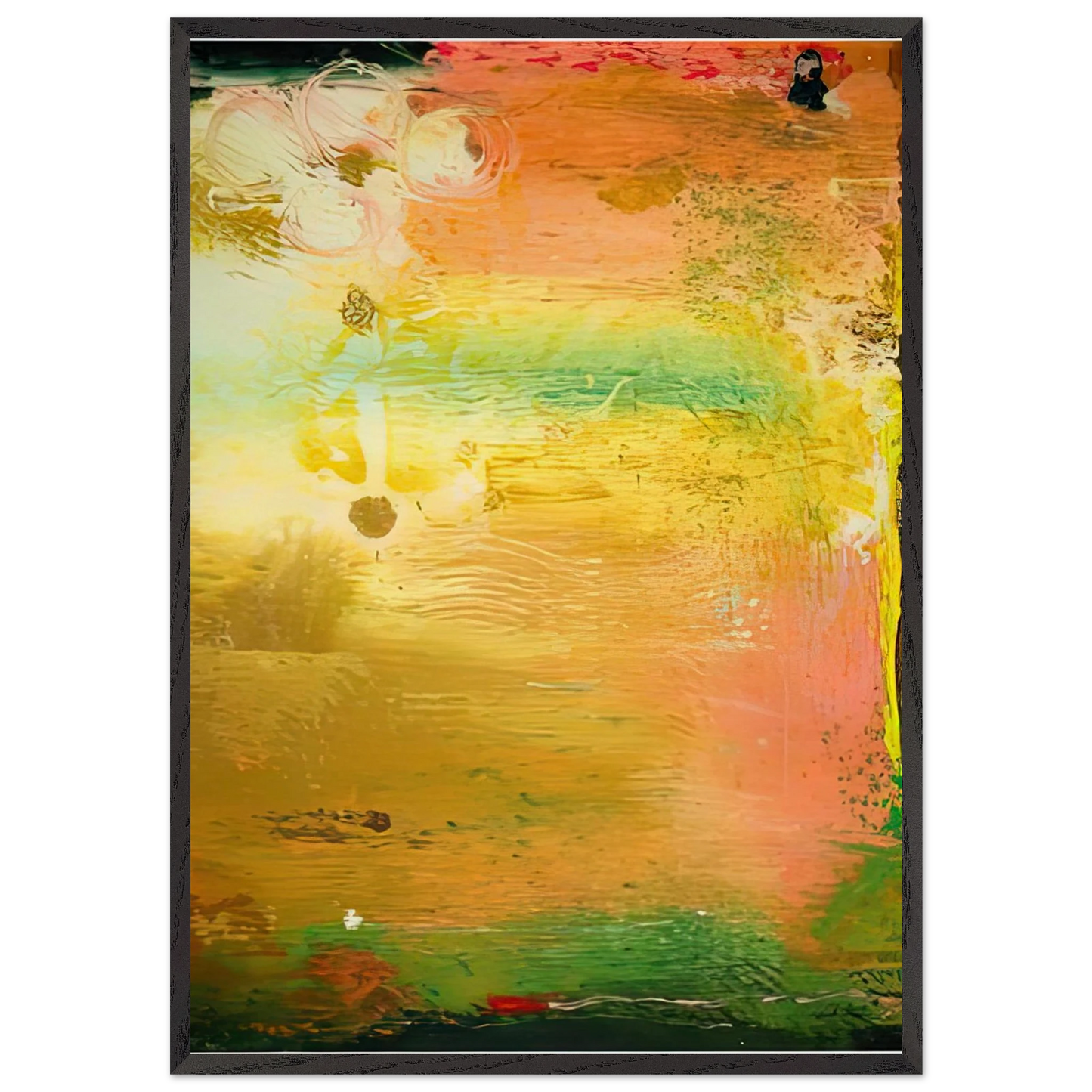 Fantasy Garden 1992- - Helen Frankenthaler 70x100 cm / 28x40 inches Framed Art Print – Black Wooden Frame