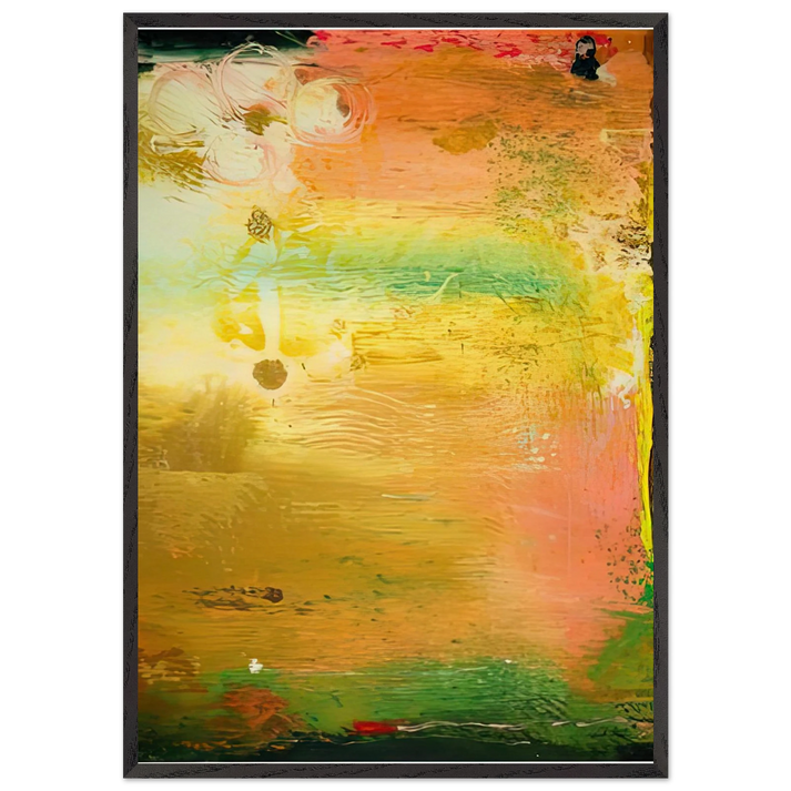 Fantasy Garden 1992- - Helen Frankenthaler 70x100 cm / 28x40 inches Framed Art Print – Black Wooden Frame