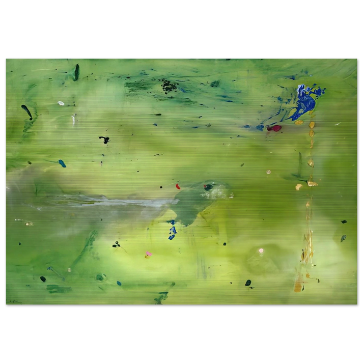 A Green Thought in a Green Shade - 1981 - Helen Frankenthaler Brushed Aluminum Print - 70x100 cm / 28x40 inches | Helen Frankenthaler Aluminum Print | Helen Frankenthaler Prints