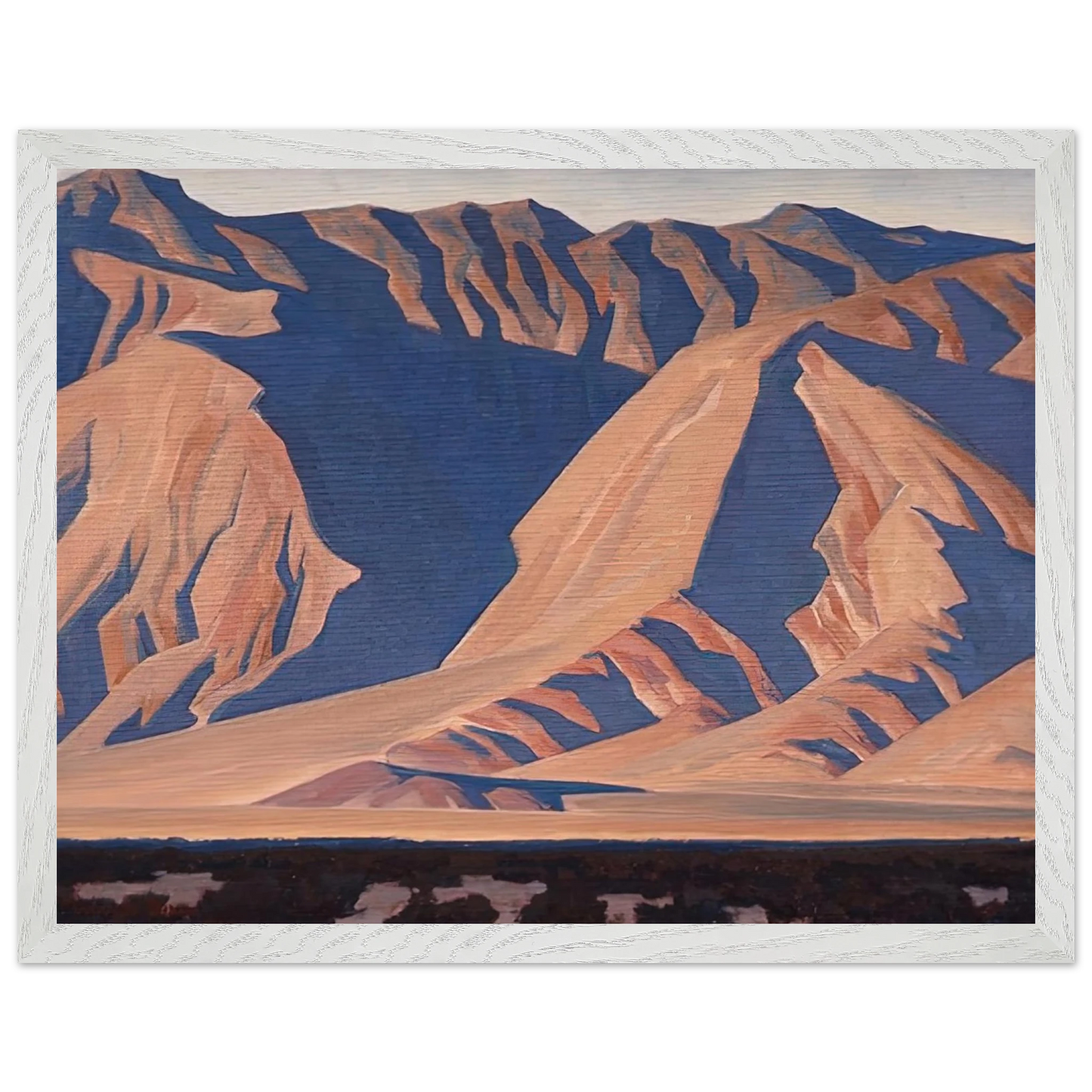 Maynard Dixon - INYO MOUNTAINS 1944 Wall art - A1 (59.4 x 84.1  cm) - Premium Wooden Framed Poster With Fine Art Paper-canvas - White frame