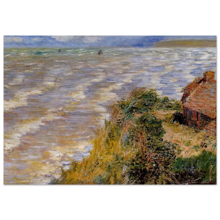 Rising Tide at Pourville - claude monet Brushed Aluminum Print - 70x100 cm / 28x40 inches | claude monet Aluminum Print | claude monet Prints