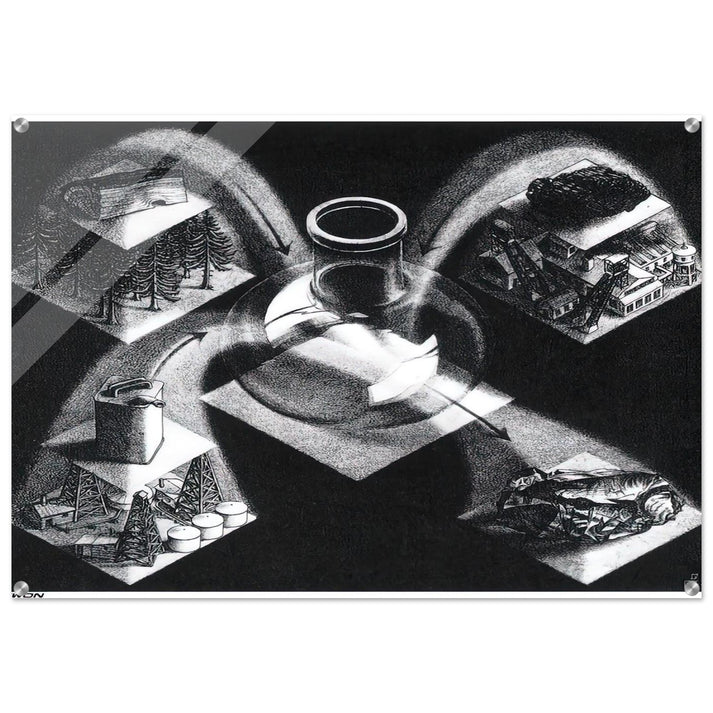 SYNTHESIS - MC Escher Acrylic Print - 70x100 cm / 28x40″ inches | MC Escher Wall Art | MC Escher Prints