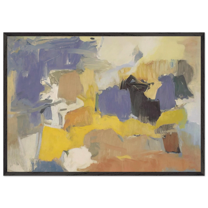 UNTITLED 1958 N2 - Esteban Vicente 70x100 cm / 28x40 inches Framed Art Print – Black Wooden Frame