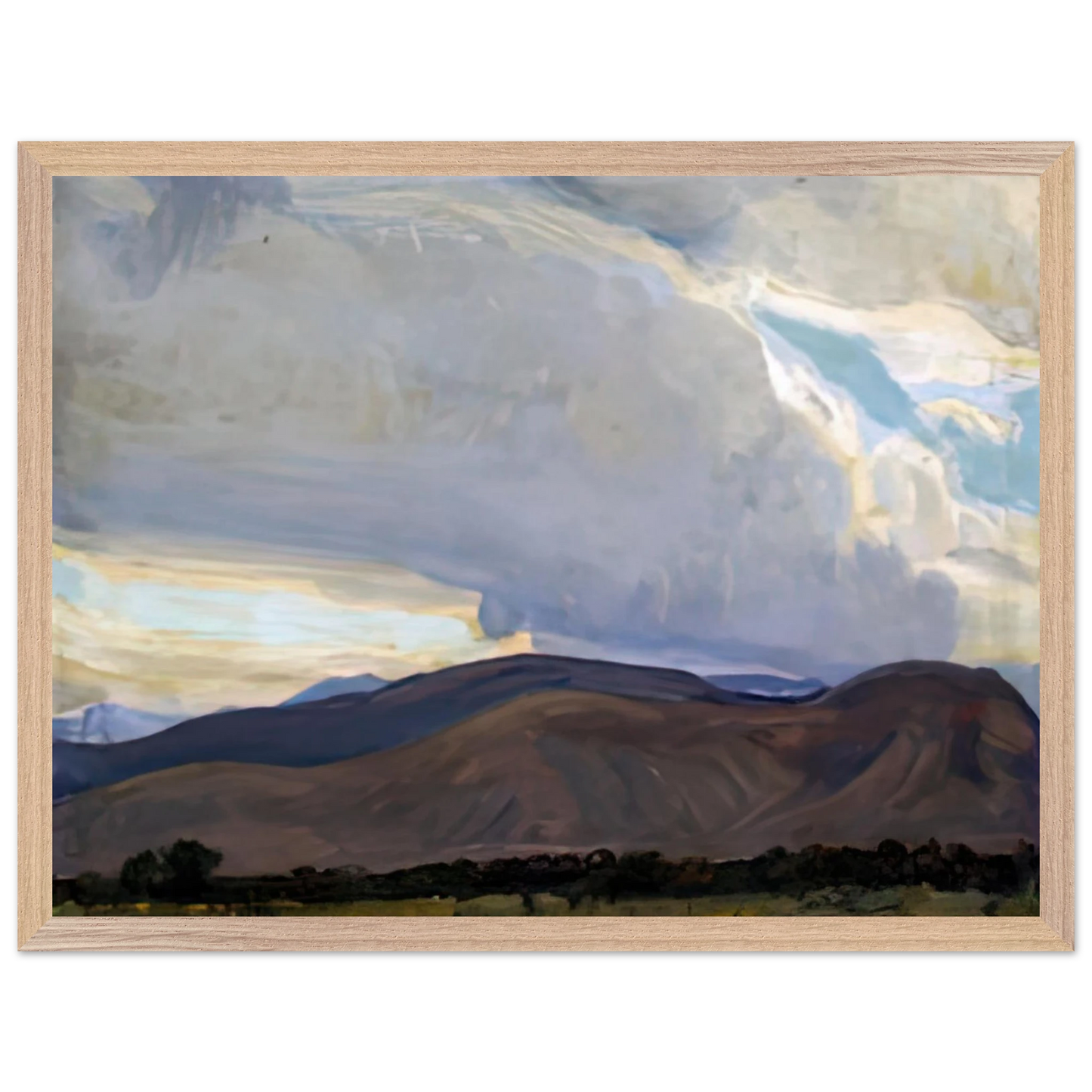 Maynard Dixon - STORM FROM THE SIERRA 1937 Wall art - A3 (29.7 x 42 cm) - Premium Wooden Framed Poster With Fine Art Paper-canvas - Wood frame