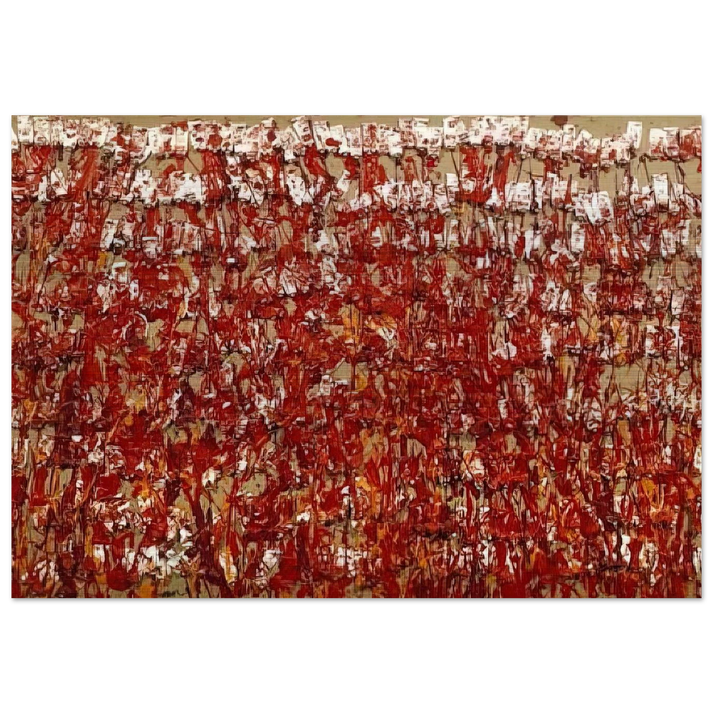 Red Tubes of Paint - 1980 - Arman Brushed Aluminum Print - 70x100 cm / 28x40 inches | Arman Aluminum Print | Arman Prints
