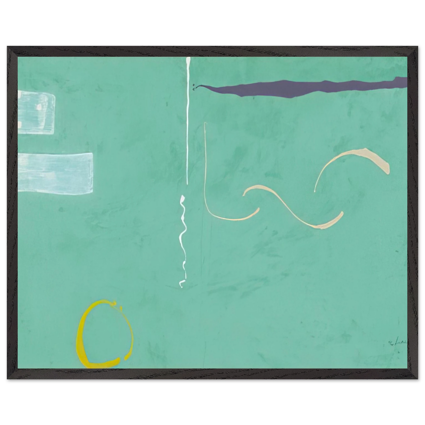 Helen Frankenthaler - Tahiti - 1989 Wall art - 30x40 cm / 12x16 inches - Premium Wooden Framed Poster With Fine Art Paper - White frame