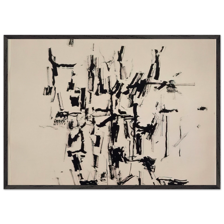 DRAWING RELATED TO ZONE DRAWING NO 19 - Philip Guston 70x100 cm / 28x40 inches Framed Art Print – Black Wooden Frame