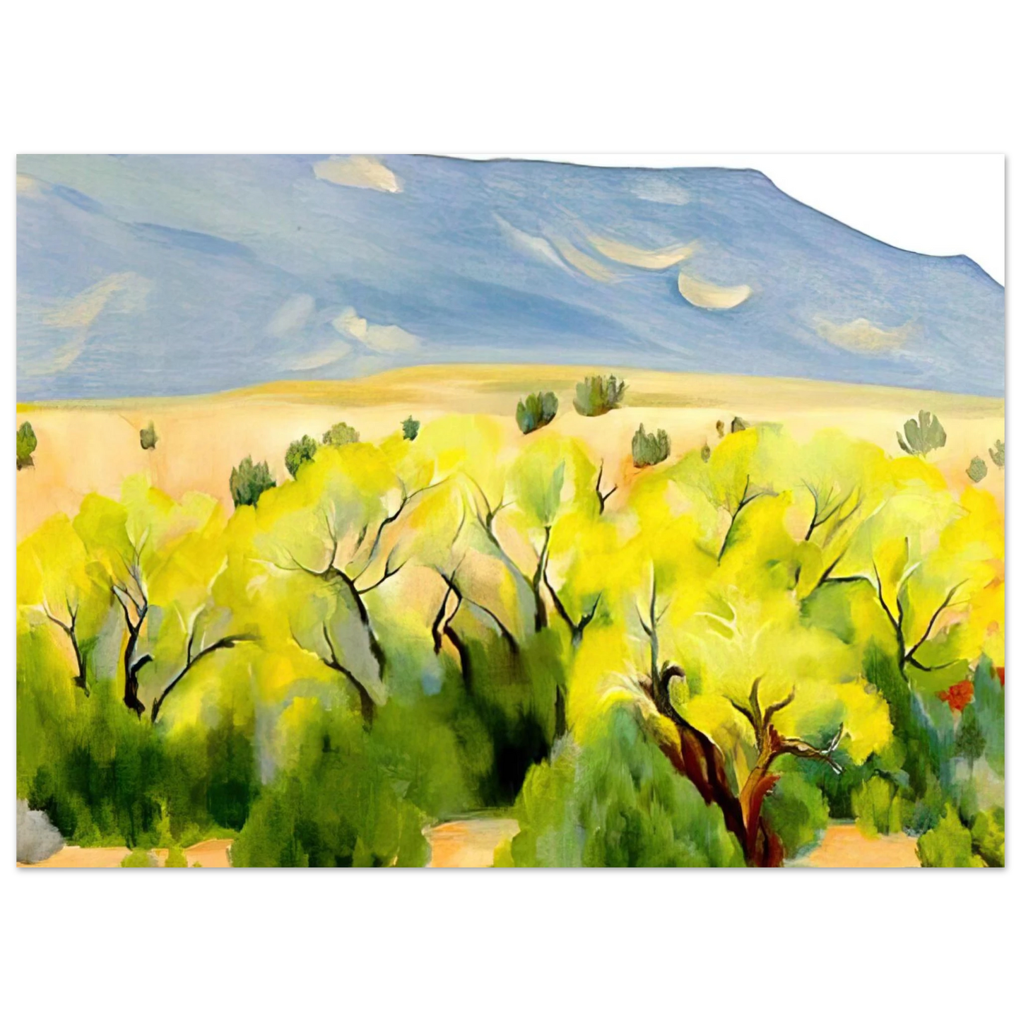 Georgia O'Keeffe - Cottonwood III Fine Art Poster - 75x100 cm / 30x40 inches