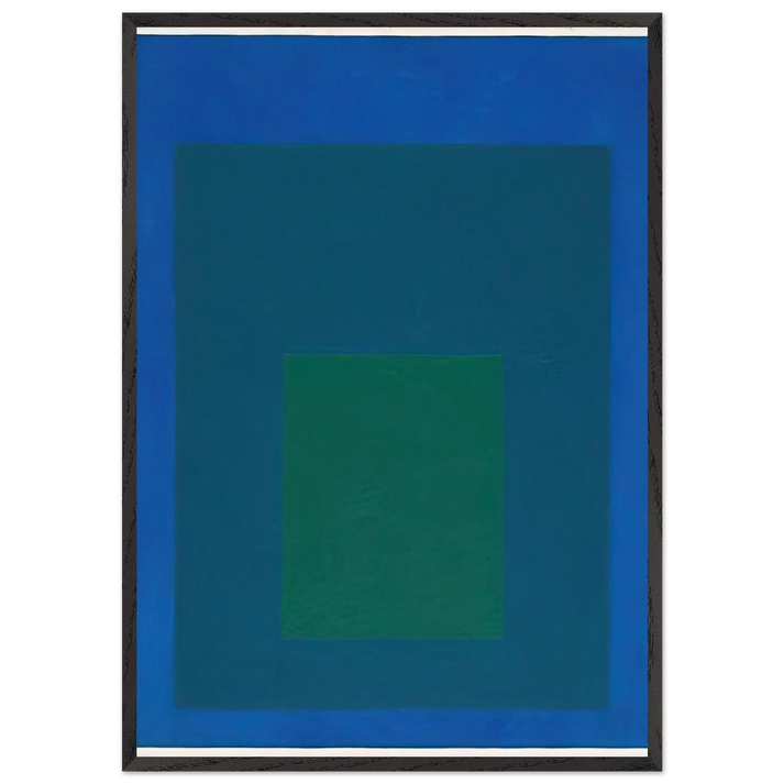 STUDY FOR HOMAGE TO THE SQUARE BEAMING 1963 - Josef Albers 70x100 cm / 28x40 inches Framed Art Print – Black Wooden Frame